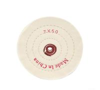 FACULX 6 Inch Cotton Cloth Buffing Polishing Wheel, Double Layer Metal Jewelry Polisher Pad, with Center Hole for Metalworking Stainless Steel Aluminum Wood Glass(4mm)