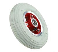 FACULX 8 Inch Wheelchair Front Wheel, 200x50 Pneumatic Tyre | Assembly, Electric Scooter Swivel Caster, Grey Mobility Wheel With Tube, Complete Rim And Bearing