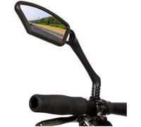 FACULX Adjustable Bike Mirror, Stainless Steel Cycle Mirror | with Wide Angle View, Extendable Handlebar Mirror for Mountain Bike and Electric Scooter, Tool Free