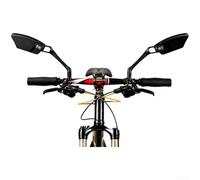 FACULX Adjustable Bike Mirror, Stainless Steel Cycle Mirror | with Wide Angle View, Extendable Handlebar Mirror for Mountain Bike and Electric Scooter, Tool Free