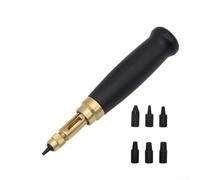 FACULX Adjustable Leather Hole Punch Tool, Screw Hole Punch with 7 Punches 1.0-4mm for Belt, DIY Sewing and Leather Crafting