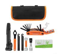 FACULX Bicycle Repair Tool Kit with Pump, Multi Tool Wrench | Set and Inner Tube Patch Kit for Tyre Puncture, Compact Cycling Maintenance Set for Mountain Road