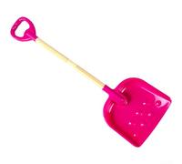 FACULX Detachable Kids Snow Shovel, with Lightweight Wooden Handle and Scoop, Adjustable 22-32 Inch Length for Safe Winter Outdoor Fun and Snow Removal(Pink)