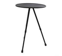 FACULX Folding Camping Table, Portable Aluminium Alloy Picnic | Table with Telescopic Legs, Adjustable Height Round Side Table for Outdoor Hiking Backpacking