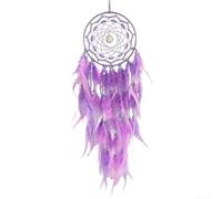 FACULX For Dream Catcher, Wall Hanging Large Handmade Feather Ornament For Bedroom Decor, Hanging Craft For Girl Bedroom Accessories Blessing Present(purple)