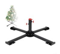 FACULX Heavy-Duty Foldable Christmas Tree Stand for Indoor and Outdoor Use, Supports Trees up-to 10 Feet Tall, Adjustable Design for Various Sizes(#58 Black)