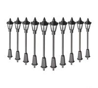 FACULX LED Street Lamp Lighting For H0/TT 00 Scale Model Railway Train Landscape 10 Pcs Adjustable Height 65-70mm With Wiring 3V Operating Voltage DIY Scenery Accessories