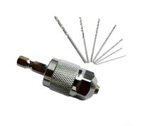 FACULX Metal Quick-Change Drill Chuck 1.5-6.5 mm with Hexagonal Shank for 3.6 mm Rotary Tools, Self-Centering Three-Jaw Clamp for Precision Machining(8pcs)