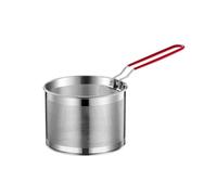 FACULX Pasta Strainer, Stainless Steel Noodle Strainer with Removable Handle, Metal Pasta Basket, Deep Fryer Basket, for Cooking Noodles Vegetables(04)