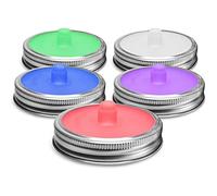FACULX Pickle Pipes - Waterless Airlock Fermentation Lids - Wide Mouth Mason Jar Fermenter Cap - Premium Silicone Top