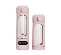 FACULX Portable Juicer, 600ml USB Blender with 12 Stainless Steel Blades for Smoothies, Shakes and Fresh-Juice with Type-C Charging for Home Kitchen Use(Pink)