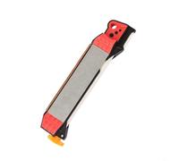 FACULX Portable Knife-Sharpener, Double-Sided Diamond Coated Sharpening Tool for Kitchen Camping Outdoor Use Helps Restore to Sharp-(Red)