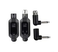 FACULX Portable Wireless Microphone Transmitter Receiver, 2.4GHz Plug-on Microphone System Rechargeable Mic Adapter For Dynamic Condenser Audio Mixer Live, Studio, Band Rehearsal(1 in 1)