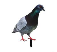 FACULX Realistic Pigeon Ornament, 2D Garden Pigeon Statue Weatherproof Outdoor Yard Decor with Realistic Wild Pigeon for SCULPTURE for Farm-Themed Ornament(A)
