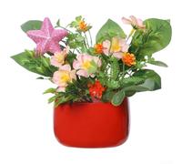 FACULX Silk Flower Arrangement, Realistic Fake Rose Hydrangea Camellia, Hand-Dyed Artificial Plants for Home Office Decor(A)