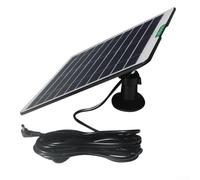FACULX Solar Charging Panel 5W for Ring Doorbell and Camera, Equipped with 3 Meter Cable and Monocrystalline Silicon for Reliable and Continuous Outdoor (Black)
