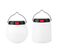 FACULX Solar Powered LED Camping Lantern with Type-C USB Rechargeable, Portable Outdoor Hanging Light with 3 Brightness Modes for Camping, Hiking(B)