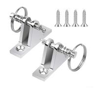 FACULX Stainless Steel Deck Hinge, Marine Tilt Base Fitting | for Kayak Sunshade Mount, Boat Canopy Bracket Kit, 316 Grade Stainless Hardware, Adjustable Awning