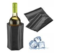 FACULX Wine Cooler, Red Wine Insulation Ice Pack Gel Cooling PVC Champagne Cooler Bottles Sleeves for Travel Picnic Camping Wine Bottle Jacket Reusable