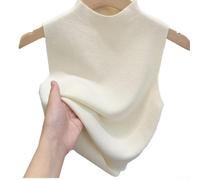 FACULX Women Knitted Sweater Vest Half-Turtleneck Crop for top Women | Soft viscose fabric, half-turtleneck style, cropped length, sleeveless design, solid colors available