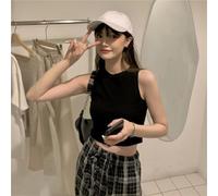 FACULX Womens Sleeveless Tops Solid Color for Crew Neck Tank for top for | Ladies Casual Summer Wear Breathable Soft Fabric Fashion Basic Vest White Black Apricot Dark Blue S to XL