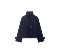 FACULX Women's Stand Collar Short Coat Polyester Casual | Stand collar design, short length , pure color style, moderate stretch, daily casual wear