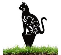 Facynde Cat, Waterproof Cat Cutout Acrylic, 2D Yard Decor Animal Themed Acrylic Statue Decor Flowers Stars Hollow Out Animal Shape Decor