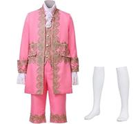 FAD-4U Men's Victorian Costume Suit Medieval Rococo Court Style Prince Outfit Set Aristocrat Cosplay Fancy Dress Renaissance Tudor Costume for Gentleman