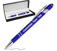 Fadace Up to 500 Pcs personalised Pens Bulk Custom customised Pen with Stylus Free Engraving Ballpoint Pens Set with Your Name Text for Business Women Men Graduation Wedding Gift