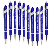 Fadace Up to 500 Pcs personalised Pens Bulk Custom customised Pen with Stylus Free Engraving Ballpoint Pens Set with Your Name Text for Business Women Men Graduation Wedding Gift 12 Packs