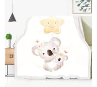 Fadaing Koala Blanket 150 x 200 cm Cuddly Blankets Cute Cartoon Zoo Animal Pattern Blankets Thick Blanket Warm Sofa Blankets Blanket Koala Flannel Sleeping Blanket for Adults Children (13.75 x 100 cm)