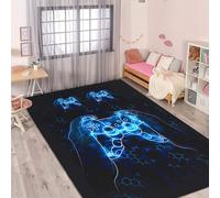 Fadaing Neon Game Controller Soft Rug Living Room 120 x 160 cm Short Pile Washable Non-Slip Printed for Children's Room Bedroom Kitchen Indoor Decoration Teenager's Room Children's Rug