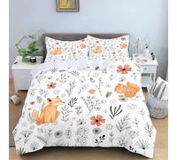 Fadaing Waldfuchs Bed Linen Set, Duvet Cover 230 x 220 cm, Pillowcase 50 x 75 cm x 2, 3D Digital Print Duvet Cover General for Children and Adults, Available in Various Sizes