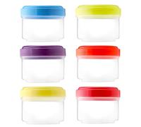 Fadayunn Small Plastic Containers with Lids Small Sauce Pots Plastic Pots with Sauce Containers with Lids Round Sauces Cups for Jars Dips Salads Chutney Restaurants Takeaway 1.8oz 35 mL