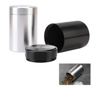 Fadbudss 2 Pcs Aluminum Storage Jar, 70ml Portable Small Container Bottle Jars Mini Metal Can Container, Jar for Coffee Tea Sugar Biscuits