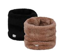Fadcaer 2 Pieces Winter Neck Warmer Thick Fleece Kids Baby Scarf Boys Girls Round Thermal Windproof Dustproof Face Covering Autumn Winter for Cycling Motocycle Outdoor Sports (Black+Khaki)