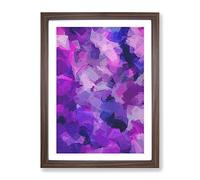 Fade Into The World Abstract Framed Print | A4 Walnut Framed Wall Art | Ready to Hang | Abstract Map Picture | Living Room Bedroom Lounge Office