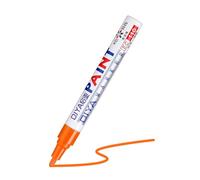Fade-Resistant Paint Pens for Outdoor Touch-Up, Paint Markers, Round Tip, Repair Marker Pen for Rock Painting, Tyre, Metal, Glass, Wood, Plastic, Leather, Ceramic, Oil-based Waterproof Ink Pen Orange