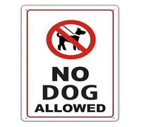 Fade Resistant Waterproof No Dogs Allowed Sign Yard Business Library Office Mall Park Public Place Rust Aluminum 8 X 12 in