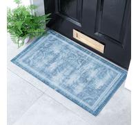 Faded Blue Persian Style Indoor & Outdoor Doormat - 70x40cm Artsy Mats Blue 40cm x 70cm