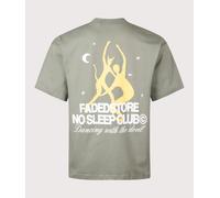 Faded Mens Relaxed Fit Devil T-Shirt - Colour: Olive Smoke - Size: Large