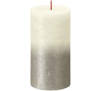 Faded Soft Pearl Bolsius Rustic Metallic Candle 130 X 68mm - Grey