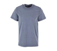 Build Your Brand Men's T-shirt BY190 Acid Washed Round Neck Short Sleeve Vintage Blue 3XL