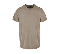 Build Your Brand Men's T-Shirt Acid Washed Round Neck, Darkkhaki S
