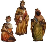 FADEDA 3 x Hlg. Three Kings / Height: 9 cm / Hand-Painted / Detailed Nativity Scene Figures - Christmas Table Decoration Nativity Accessories