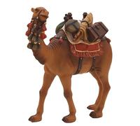 FADEDA Camel with Luggage/Height: 14 cm/Hand-Painted/Detailed Nativity Scene Figures - Christmas Table Decoration Nativity Accessories
