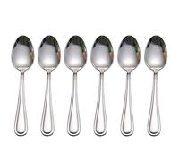 Faderic Tea Spoons Set of 6, Dessert Coffee Spoon Flatware Stainless Steel Mirror Polishing 6.29-Inch Silver