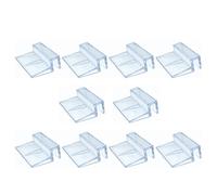 Faderr 10pcs Fish Tanks Glass Cover Clip, Aquarium Fish Tank Acrylic Clips, Transparent Fish Tank Lid Holder Universal Lid Clips, for Rimless Aquariums 6/10/12mm