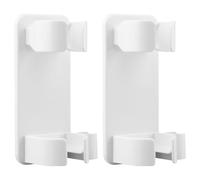 Faderr 2 Pack Wall Mounted Hair Curler Holder, Hair Styling Tool Storage Organizer, Hairdressing Hanging Rack Stand for Flat Irons, Curling Wands(White,Size:for Devices Diameter Under 1.42")
