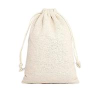 Faderr 50pcs Linen Bag with Drawstring, Burlap Bags with Drawstring, Home and Vegetable Storage, Canvas Tote, DIY Crafts for Wedding, Party, Birthday(flaxen,size:15x20cm)